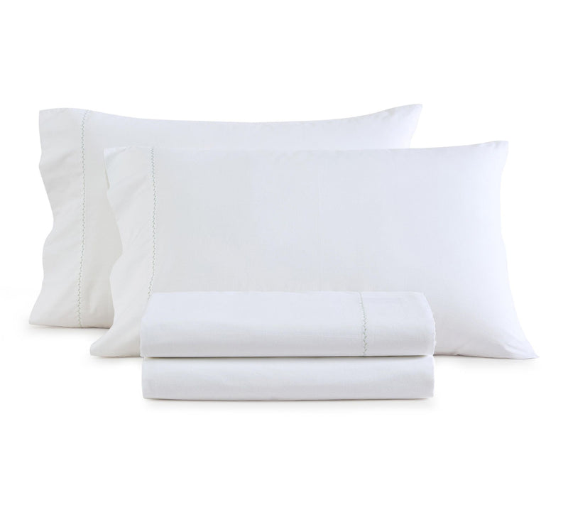 Martha Stewart Lilly Pond Leaf Green Cotton Twin Sheet Set — Main view