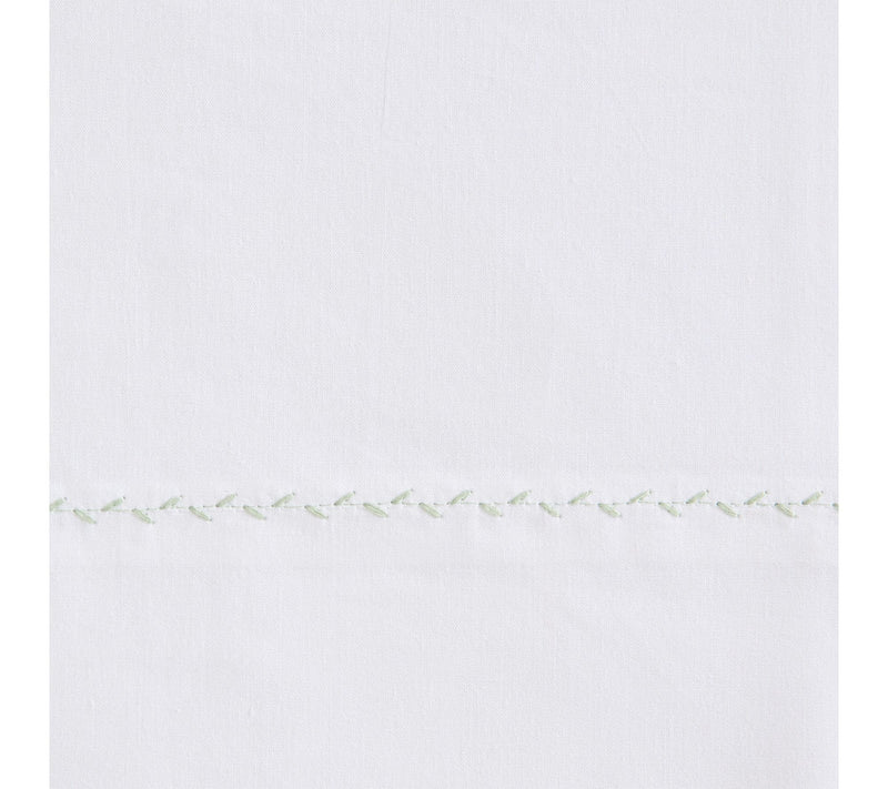 Martha Stewart Lilly Pond Leaf Green Cotton Twin Sheet Set — View 6