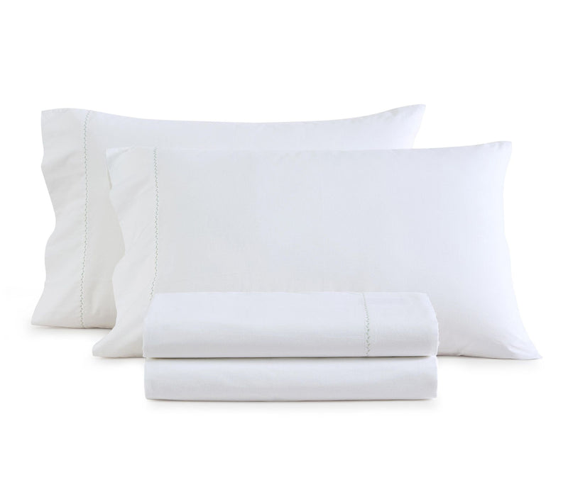 Martha Stewart Lilly Pond Leaf Green Cotton King Sheet Set — Main view