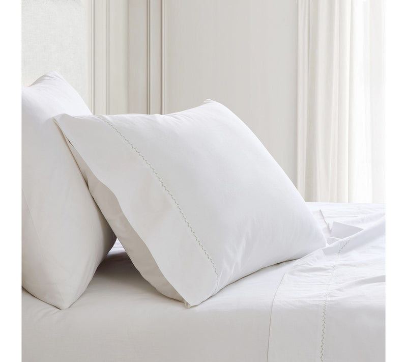 Martha Stewart Lilly Pond Leaf Green Cotton King Sheet Set — View 8
