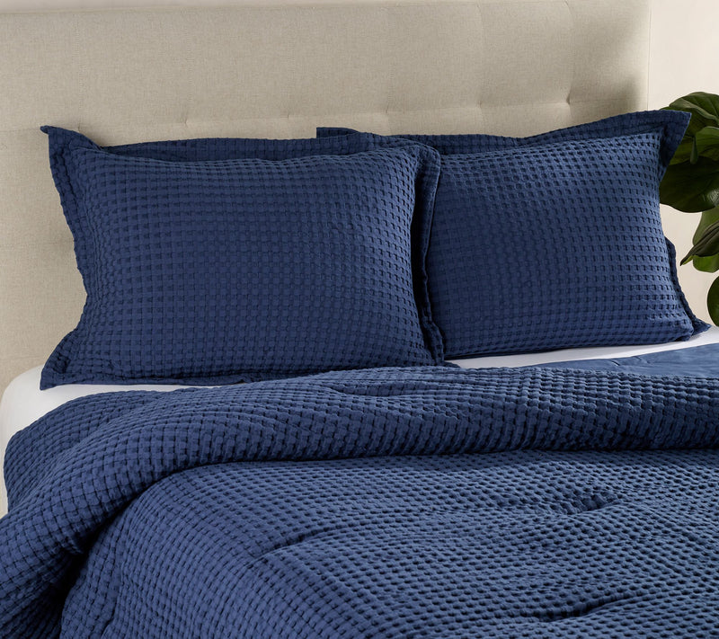 100% Cotton Queen Waffle Comforter & Sham Set by Kim Gravel — View 15