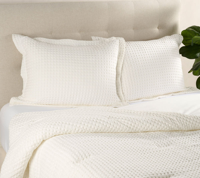 100% Cotton Queen Waffle Comforter & Sham Set by Kim Gravel — View 16