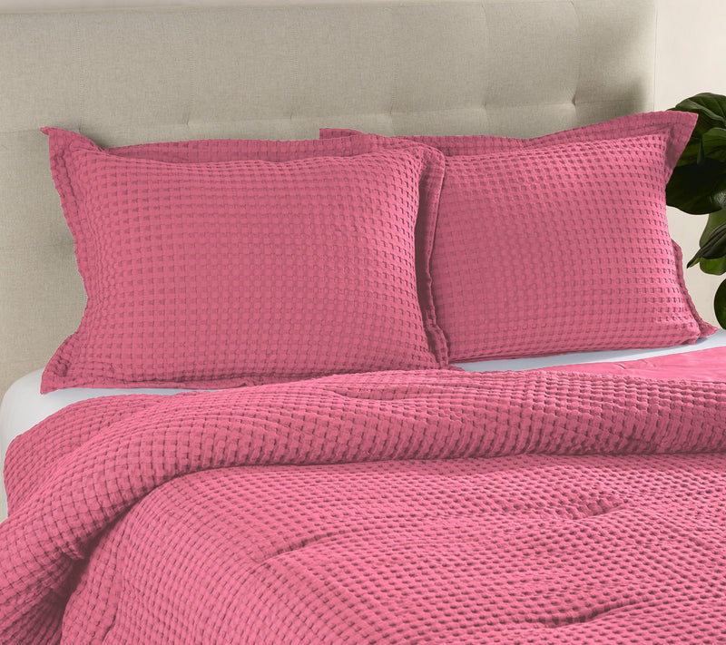 100% Cotton King Waffle Comforter & Sham Set by Kim Gravel — View 3