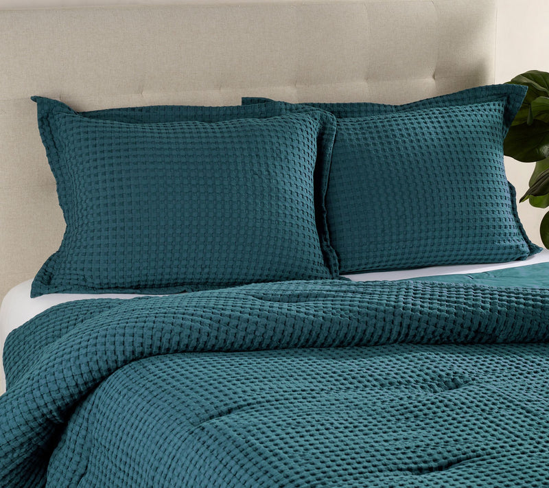 100% Cotton King Waffle Comforter & Sham Set by Kim Gravel — View 5