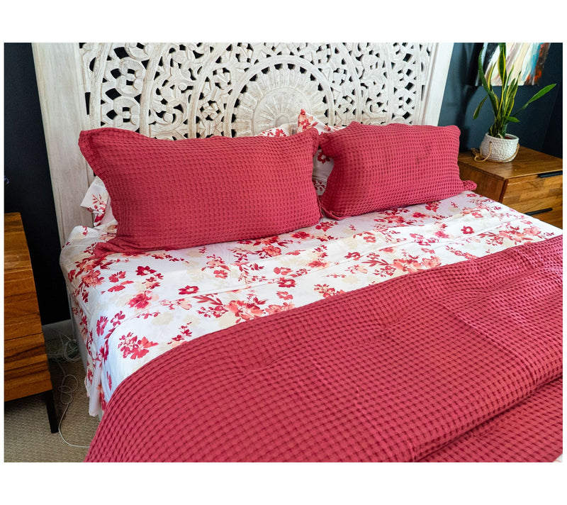 100% Cotton King Waffle Comforter & Sham Set by Kim Gravel — View 11