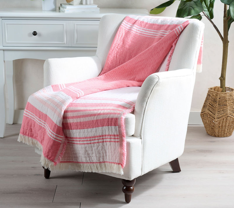Reversible Stripe 50"x60" Throw by Kim Gravel — View 13