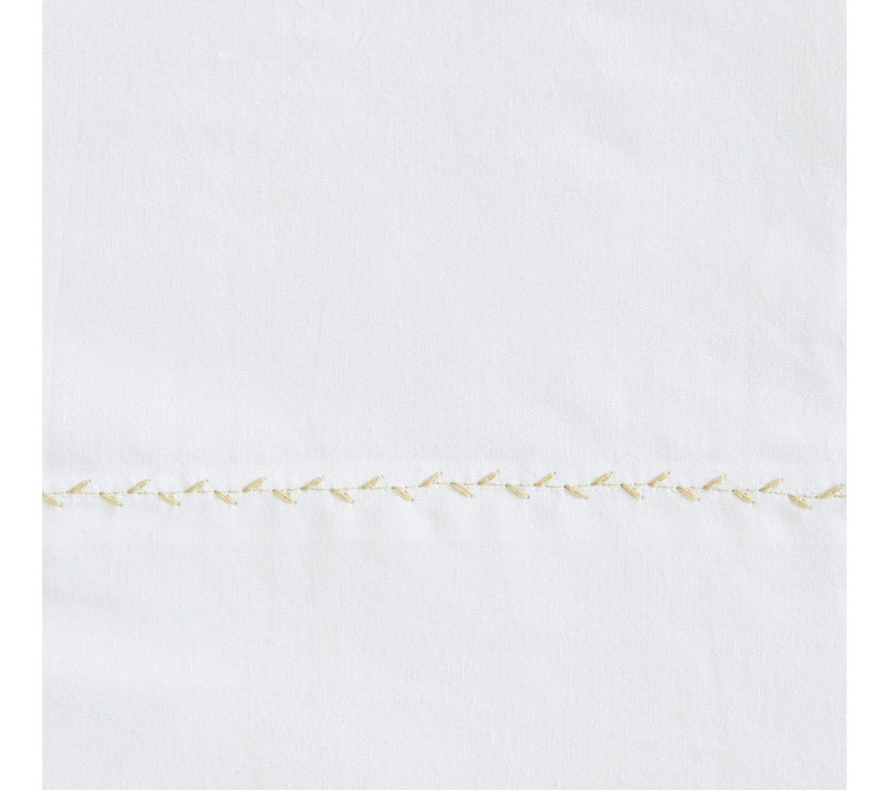 Martha Stewart Lilly Pond Leaf Beige Cotton Queen Sheet Set — View 6