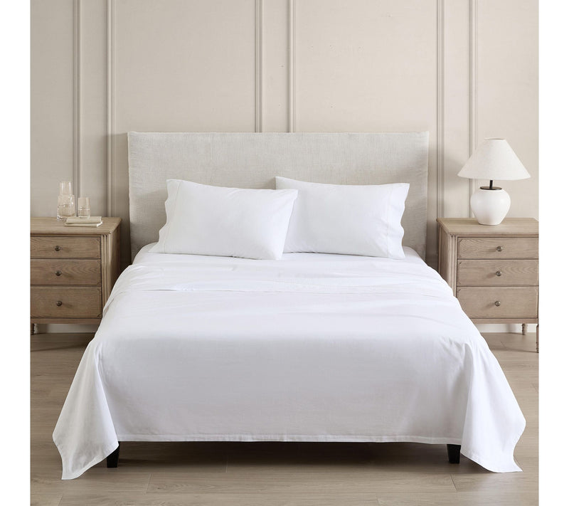 Martha Stewart Lilly Pond Leaf Beige Cotton Queen Sheet Set — View 2