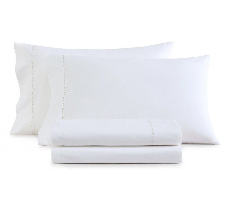 Martha Stewart Lilly Pond Leaf Beige Cotton Queen Sheet Set — View 10