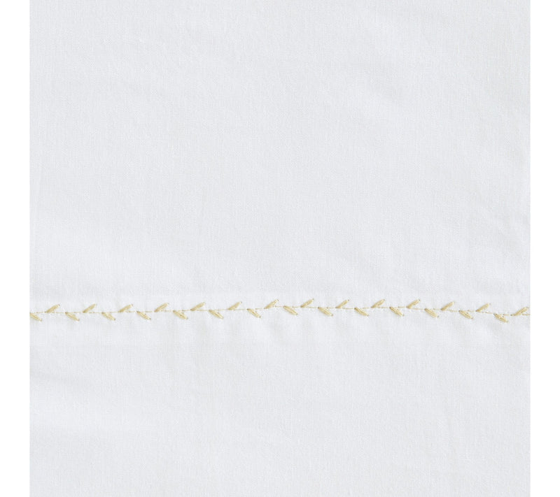 Martha Stewart Lilly Pond Leaf Beige Cotton King Sheet Set — View 6