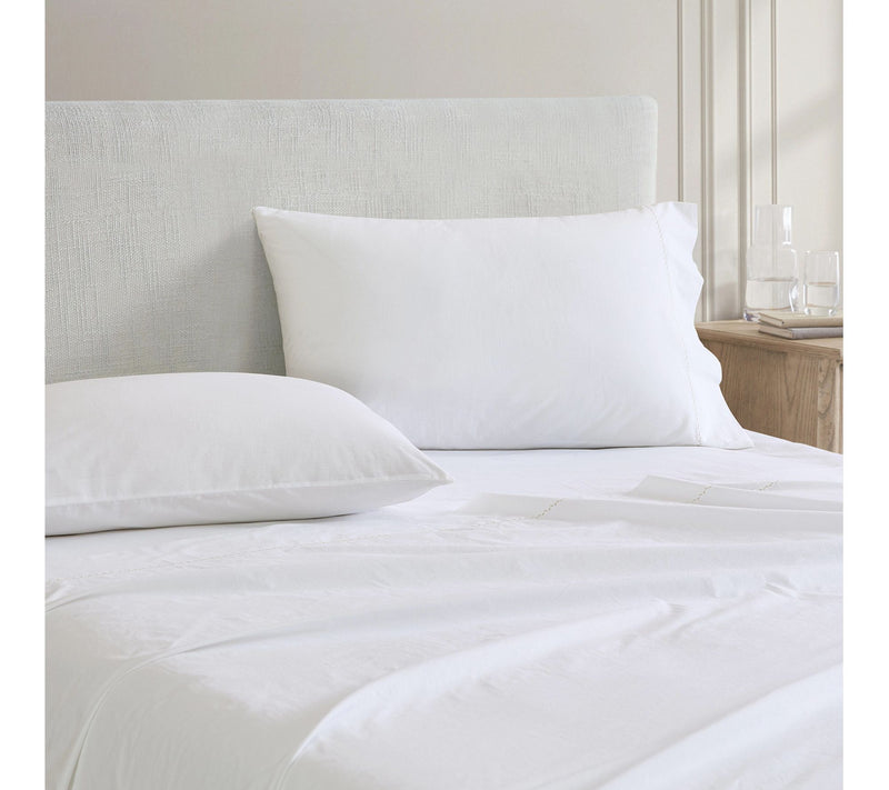 Martha Stewart Lilly Pond Leaf Beige Cotton Full Sheet Set — View 3