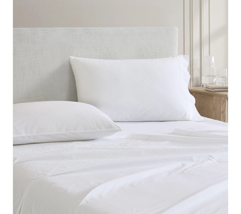 Martha Stewart Lilly Pond Leaf Beige Cotton Twin Sheet Set — View 3