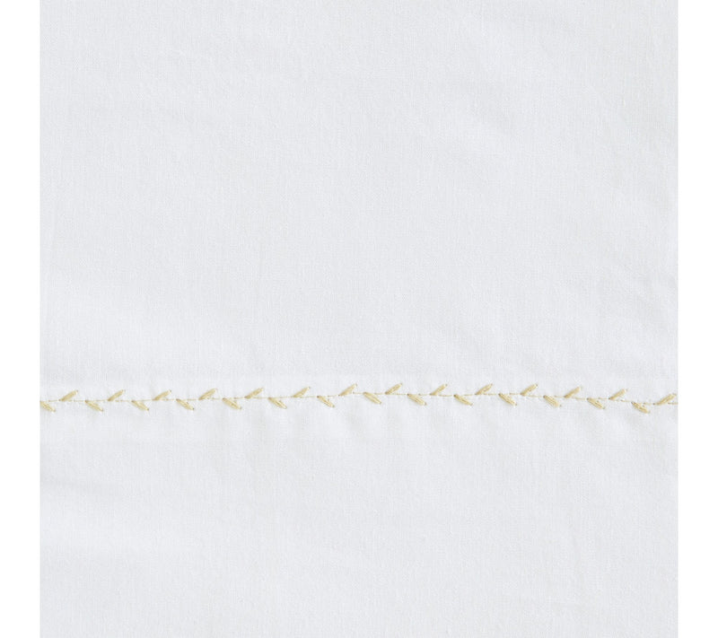 Martha Stewart Lilly Pond Leaf Beige Cotton Twin Sheet Set — View 6