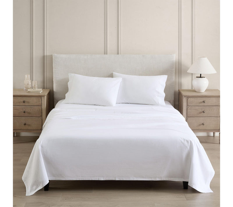 Martha Stewart Lilly Pond Leaf Beige Cotton Twin Sheet Set — View 2
