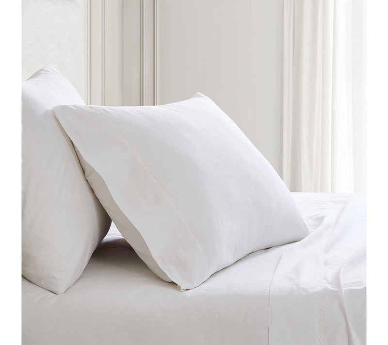 Martha Stewart Lilly Pond Leaf Pink Cotton FullSheet Set — View 8