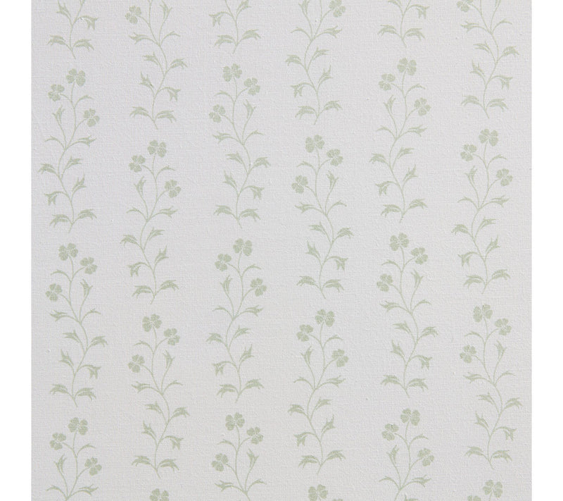 Martha Stewart Ditsy Vine White/Green Cotton Twin Sheet Set — View 6