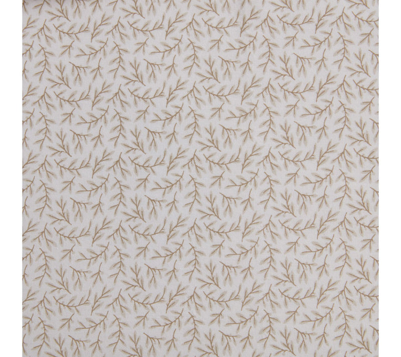 Martha Stewart Leaves White/Beige Cotton King Sheet Set — View 6