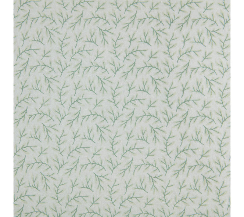 Martha Stewart Leaves White/Green Cotton King Sheet Set — View 6