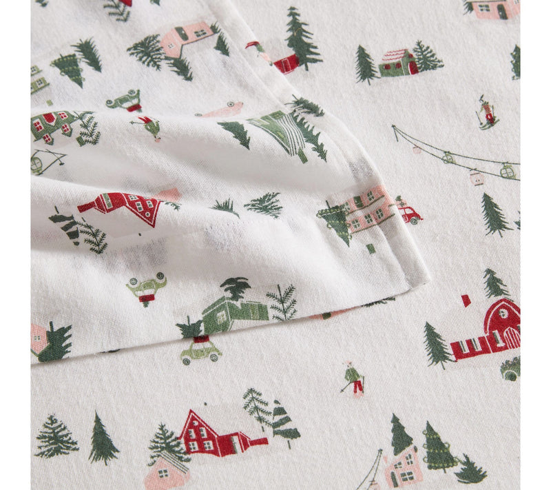 Martha Stewart Ski Village Flannel Full Sheet Set — View 4