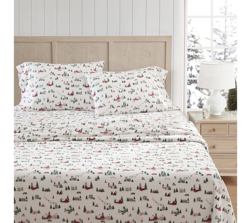 Martha Stewart Ski Village Flannel Full Sheet Set — Main view