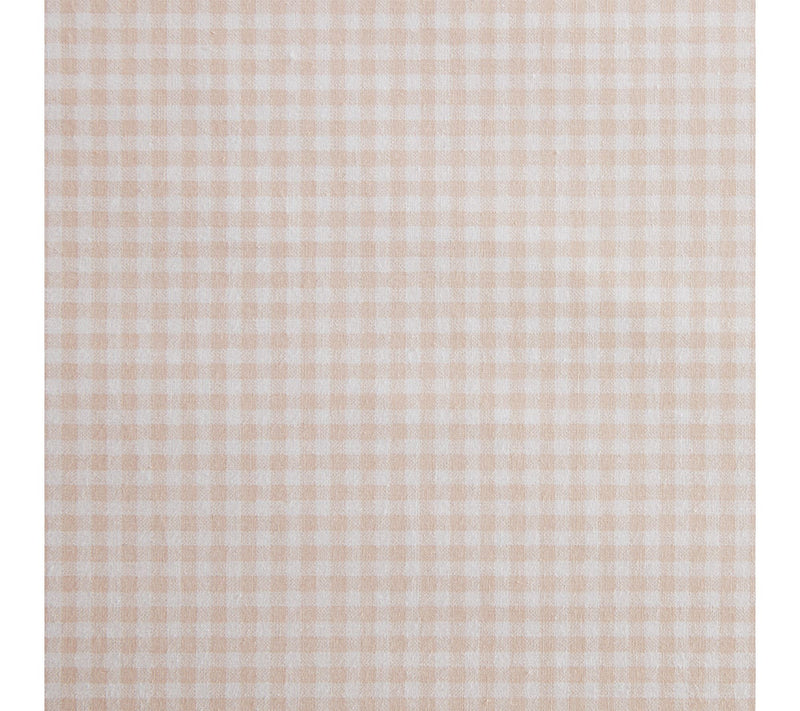 Martha Stewart Gingham White/Peach Cotton QueenSheet Set — View 6
