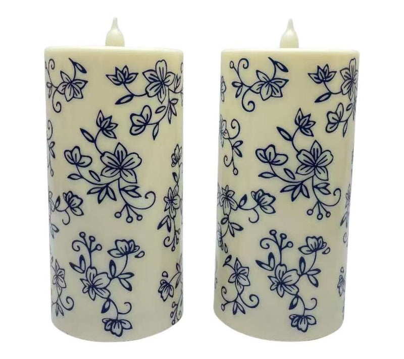 Temp-tations Set of (2) 8" Outdoor Fiberoptic Candles — View 14