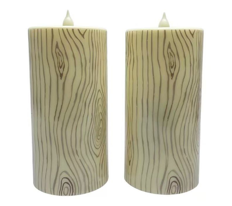Temp-tations Set of (2) 8" Outdoor Fiberoptic Candles — View 16