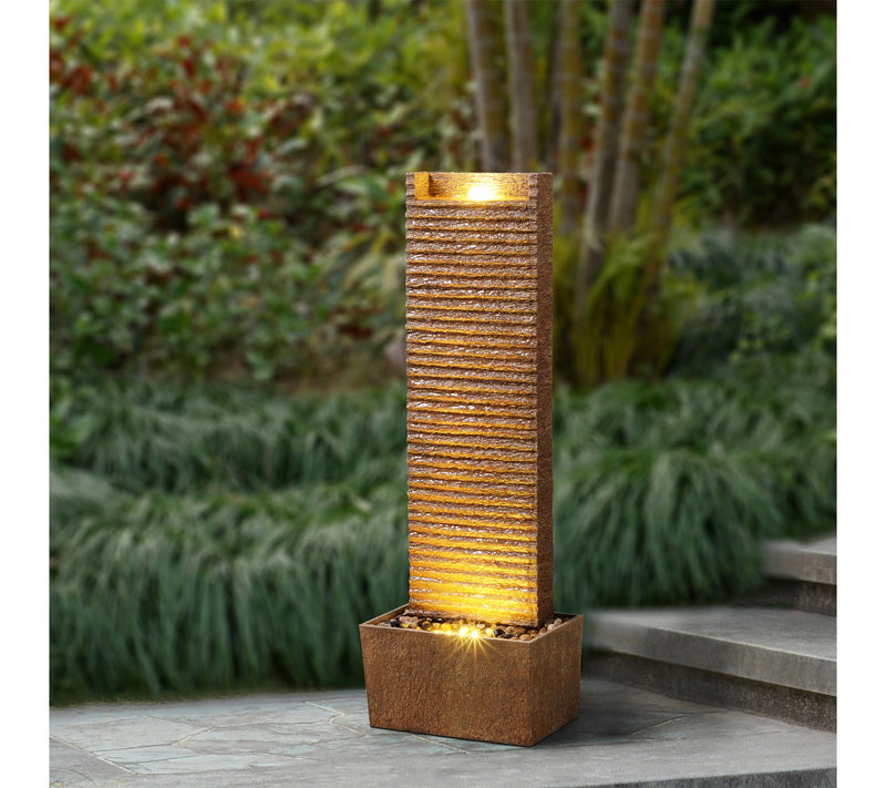 Teamson Home Outdoor Water Fountain with Warm Light — View 8