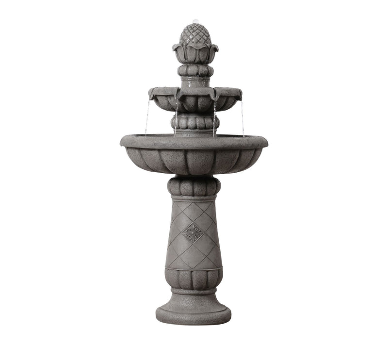 Teamson Home 2-Tier Birdbath Water Fountain Outdoor Garden — View 7