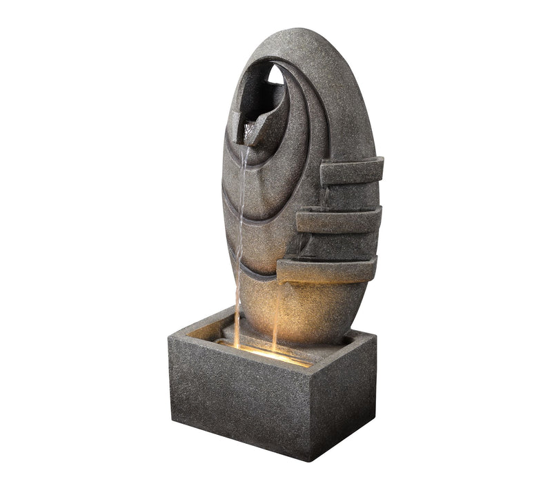 Teamson Home Outdoor 31" Modern Oval Fountain Yard Decor — View 4