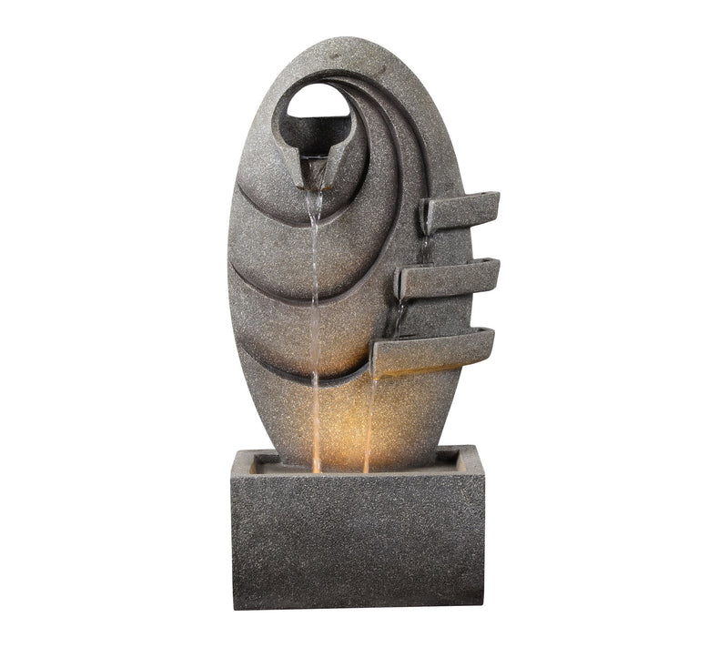 Teamson Home Outdoor 31" Modern Oval Fountain Yard Decor — Main view