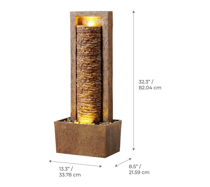 Teamson Home Outdoor 32" Framed Column Water Fountain — View 8