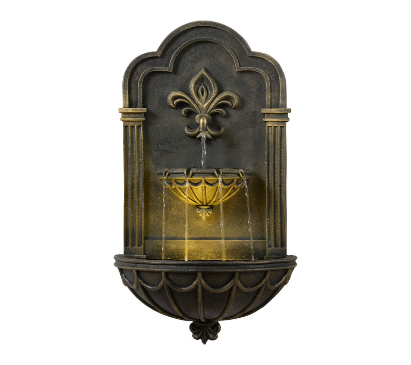 Teamson Home Outdoor 32" Two-tier Fleur-de-lisWall Fountain — View 8