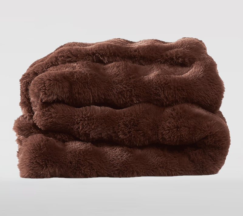 Brooklyn Loom Bubble Faux Fur King Blanket — View 3