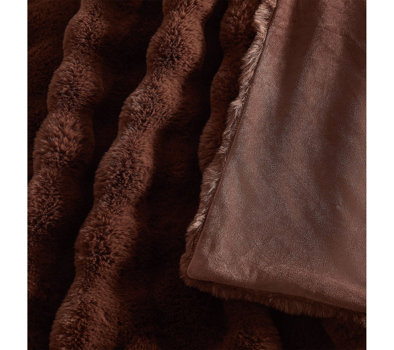 Brooklyn Loom Bubble Faux Fur Full/Queen Blanket — View 4