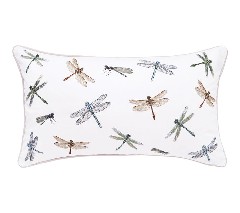 Dragonfly Multi Pattern Lumbar Pillow by Valerie — View 4