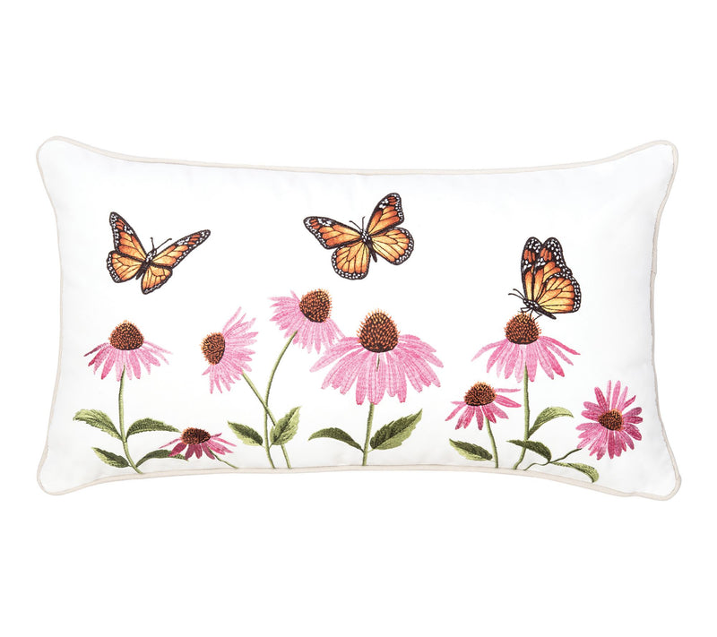 Butterfly Garden Indoor/Outdoor Lumbar Pillow by Valerie — Main view