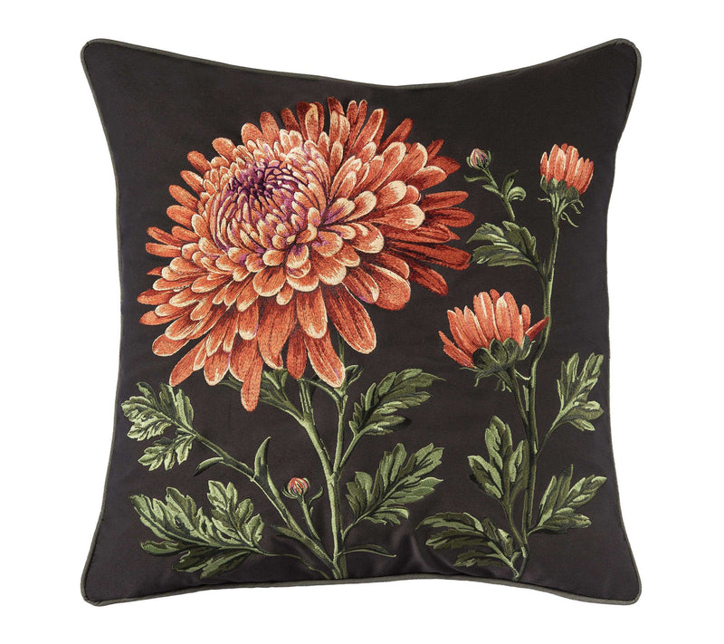 Mums - Ebony Pillow by Valerie — View 3