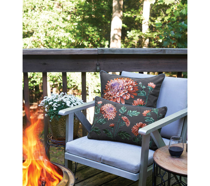 Mums - Ebony Pillow by Valerie — View 2