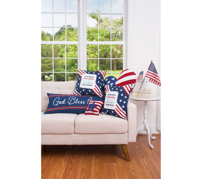 Freedom Star Throw Pillow by Valerie — View 2