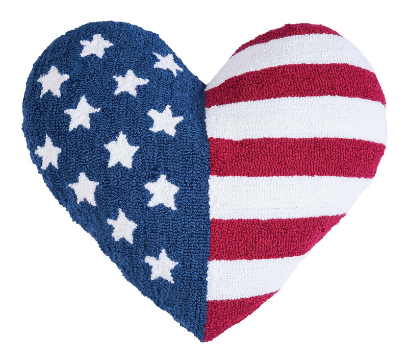 Flag Stars and Stripes Throw Pillow by Valerie — Main view