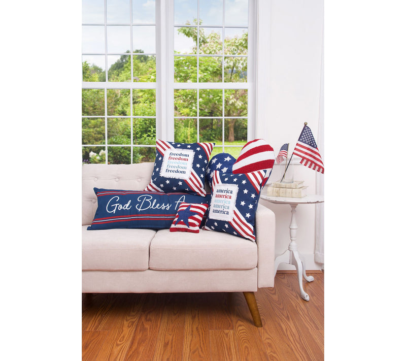America Star Throw Pillow by Valerie — View 2