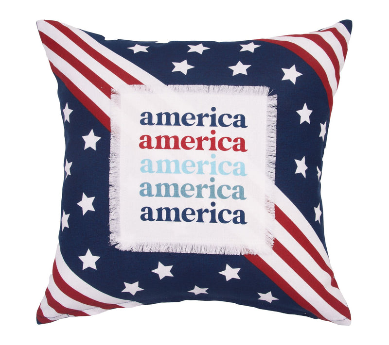 America Star Throw Pillow by Valerie — Main view