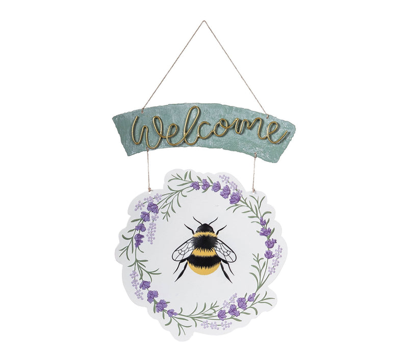 Welcome Lavender Bee Wall Decor by Valerie — Main view