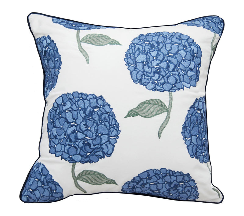 Hydrangea Indoor/Outdoor Throw Pillow by Valerie — Main view
