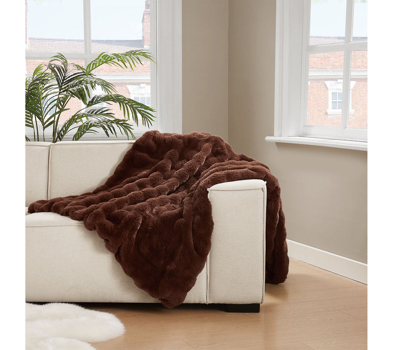 Brooklyn Loom Bubble Rabbit Faux Fur 50x70 Throw — Main view