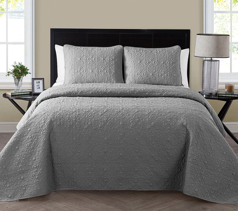 VCNY Home Caroline Embossed Floral Quilt Set, F/Q — View 12