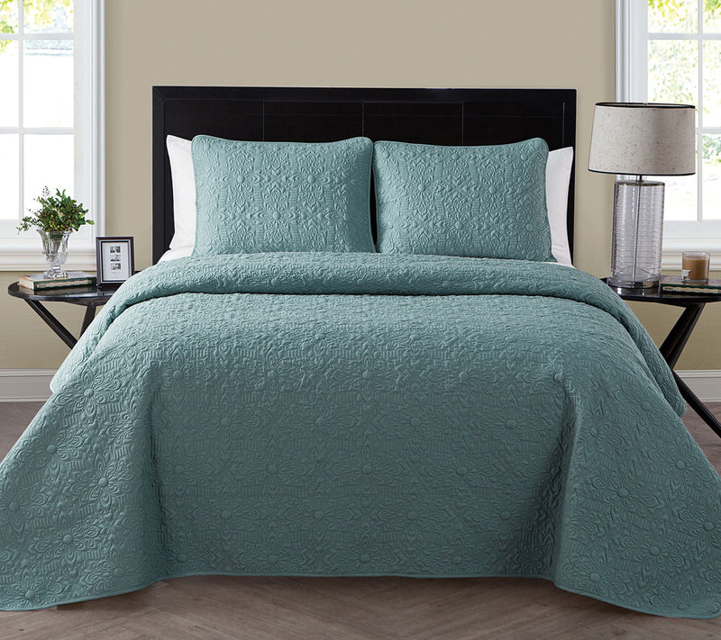 VCNY Home Caroline Embossed Floral Quilt Set, F/Q — View 13
