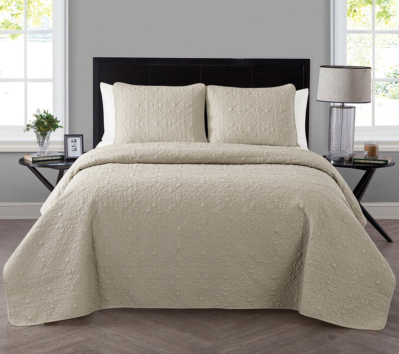 VCNY Home Caroline Embossed Floral Quilt Set, F/Q — View 14
