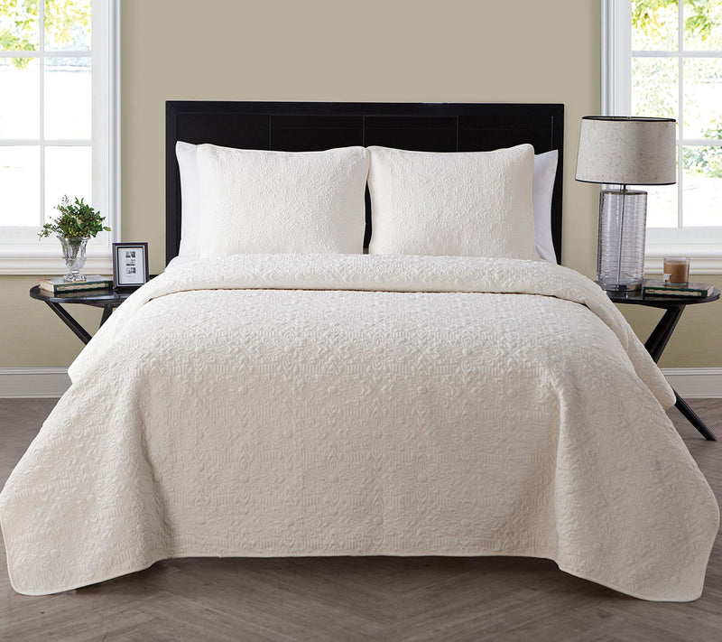 VCNY Home Caroline Embossed Floral Quilt Set, King — View 15